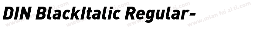 DIN BlackItalic Regular字体转换